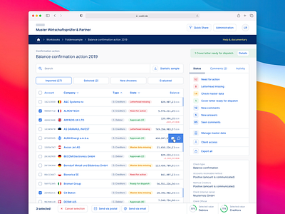 🔎 Web App for Auditors - List View audit browser dashboard dashboard app dashboard design dashboard interface dashboard ui desktop app finance finance dashboard interaction interaction design interface list product design table tool ui ux web app web interface