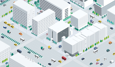 Access map adobe illustrator city view illustration isometric city isometric illustration tokyo vector