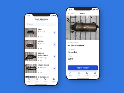 Metals & Catalysts Recycling LTD – App Design android app app design ios minimal ui user interface ux