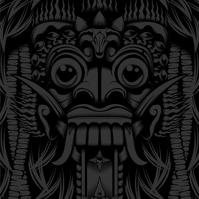 Rarung Traditional Mask | Bali, Indonesia art artwork bali design illustration illustrator indonesia inspiration vector