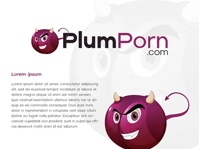 Demon Plum logo cartoon cartoon illustration demon design graphic design graphic designer illustrator logo logo design logodesign logos plum vector