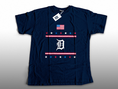 4th of July Tigers T-Shirt baseball creative design detroit detroit tigers graphic design logo mlb print tigers tshirt typography