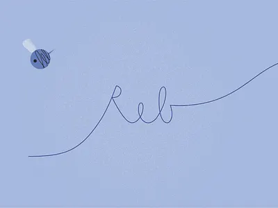 Reb — logo frame bee blue digital illustration frame hand lettering illustration illustrator insect logo logo animation writing