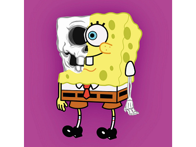 SpongeBob SkullPants apple pencil 2 applepencil cartoon colour drawing digital digital design digital designer digital drawing digital painting drawing illustration ipad pro nickelodeon procreate procreate 5 procreate ipad pro skull spongebob spongebob squarepants squarepants