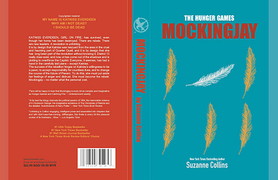 Book cover design of Mocking Jay (The Hunger Game Series #2) bookcover books branding design flat illustration illustrator typography