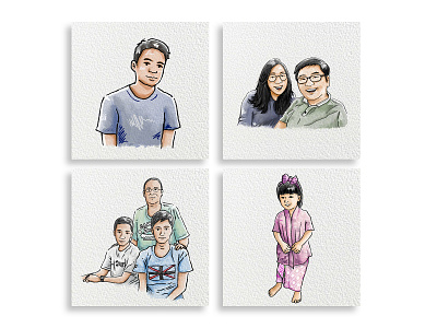 Digital Portrait (Watercolor Style) artwork digital digital art digital watercolor illustration open commission sketchbook watercolor