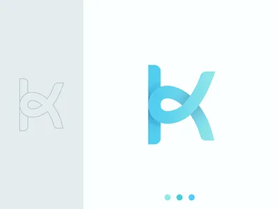 Letter k - logo design abstract app icon brand mark branding clean logo creative design logo gradient illustration letter k letter logo lettermark logo logo agency logotipo logotype modern logo monogram