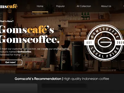 Web Cafe - Hero Header By Rofii branding design header ui web