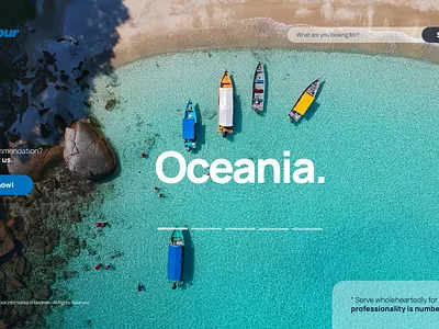 Web Tour - Hero Header By Rofii design header header design header exploration hero ui web