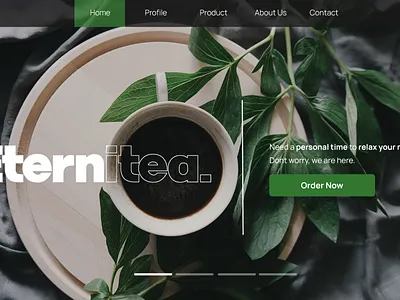 Tea Shop - Hero Header By Rofii branding design header ui web