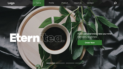 Tea Shop - Hero Header By Rofii branding design header ui web