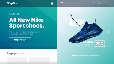 Shoes Store - Hero Header By Rofii design header ui web