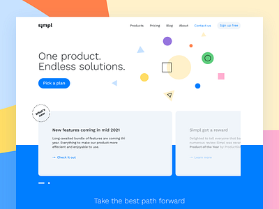 Simpl template hubspot interface landingpage marketing product ui ux web webdesign website