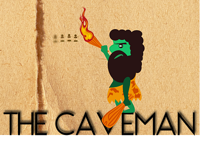 THE CAVEMAN design illustration vector