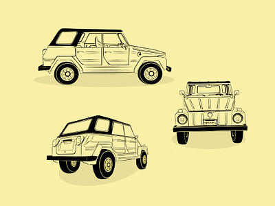 Volkswagen 1974 Car car classic classy illustrator vehicle vintage volkswagen