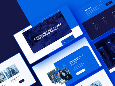 RTF company webdesign blue clean cyan dark design desktop engineering graphics navy blue technology ui ux web webdesign website white