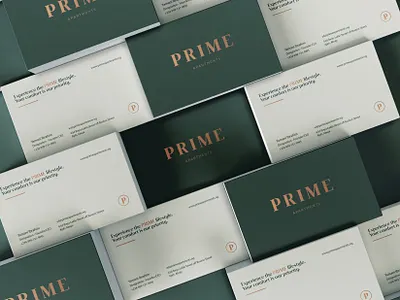 Prime Apartments - Stationery Mockup brand branding identity logo design logo designs logodesigner mark mockup real estate rental stationary design