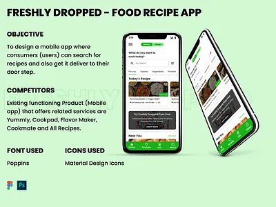 Freshly Dropped - Food Recipe App app design dribbble food app mobile app mobile app design product design recipe app ui design ux design