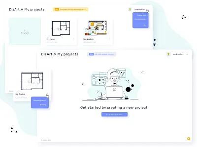 . Dashboard apartment cards create dasboard flat girl home illustration new planning site start ui web