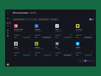 💎 GR1D — API Dashboard api component dark ui dashboard design design system management navigation product product design ui ux