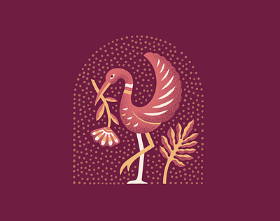 Crane Logo branding crane floral illustration logo logodesign stipple truegrittexturesupply