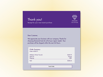 email receipt dailyui email flatdesign receipt