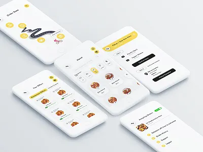 Food UI animation app design illustration illustrator logo minimal ux vector web