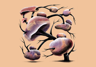 Tree Exploration digital digital illustration illustration procreate stippling texture tree whimsical