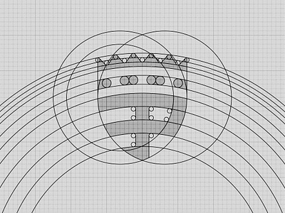 Padergnone Football Club - Geometry brand branding branding design club construction design drawing football geometry grid icon identity illustration logo logo design mark scudetto soccer sport vector