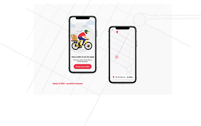 Daily UI 020 - Location tracker app dailyui dailyui020 dailyuichallenge delivery deliveryapp design figma illustration illustrator location locationtracker ui userinterface