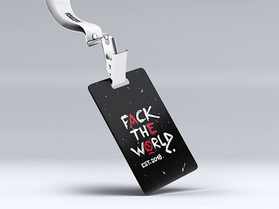 Fack the World - Entering Pass art black brand brand identity branding business design drawing fonts graphic graphic design ink lettering logo logo design logotype print type typography