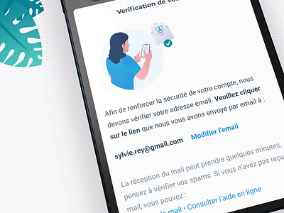 Email verification 💌 brand design branding character character illustration drawer email email verification illustration medical app mobile app mobile app design modal product design security verification verification code verified