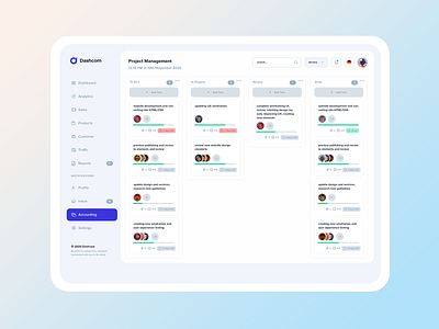 Project Management accounting interface design plan project management tool project managment reports tasks ui design workspace