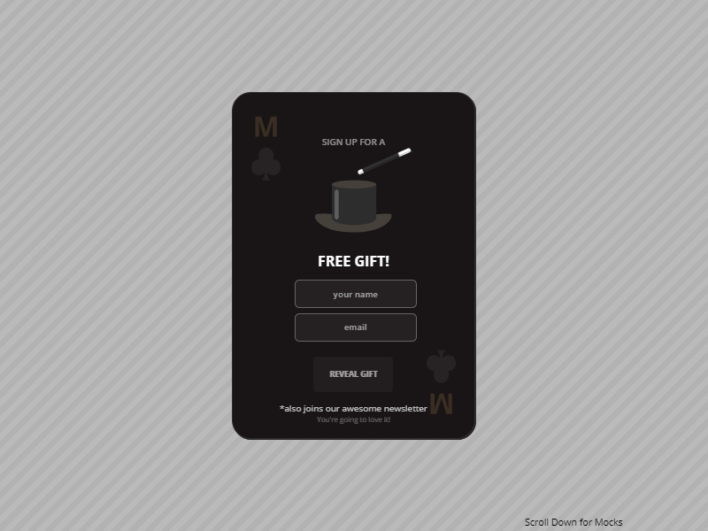 Magic modal animation interaction modal newsletter signup