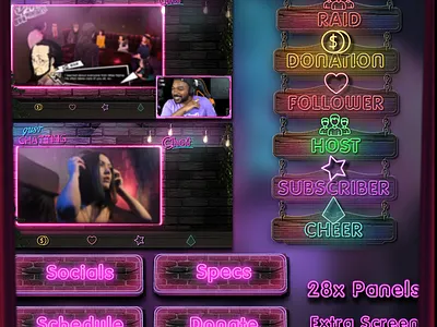 Twitch Neon Overlay Pack animated twitch overlay cute twitch panels neon sign neon twitchoverlay stream graphics twitch twitch overlay twitch overlays twitch streamer twitchbanner twitchgraphics twitchpanels