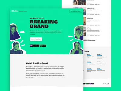 Breaking Brand Podcast Series agency brand branding buffer green idenity logo music no code podcast podcast logo podcasting startup webflow website