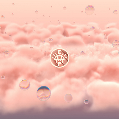 Head in the Clouds 3d 3d logo 3d type branding bubbles c4d cinema4d clouds concept environment landscape logo octane pink puff refraction