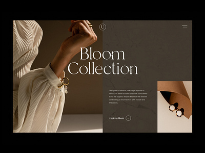 Contemporary Jewellery Website brown concept ecommerce jewelery jewellery lookbook shop website