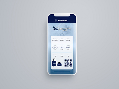 Daily UI 024 - Boarding Pass boarding boardingpass dailyui dailyui024 dailyui24 dailyuichallenge lufthansa pass uidesign uxdesign