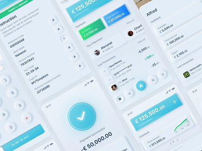 Neumorphic Payment App app design figma merchant mobile neumorphic design payment transaction ui ux