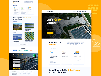 Landing Page - Solar Farm farm farming landing page landingpagedesign renewable energy sharpen design solar farm solar power ui design ux design webdesign website