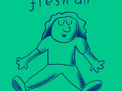 Fresh Air character cute digital digital art illustration illustration art illustration design illustration digital illustrations illustrator minimal minimalist outdoors outside procreate self care self care self love selfcare simple