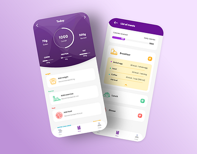 Calorie tracker app design ui uidaily uidesign uidesigns uiux uiux design ux uxdesign