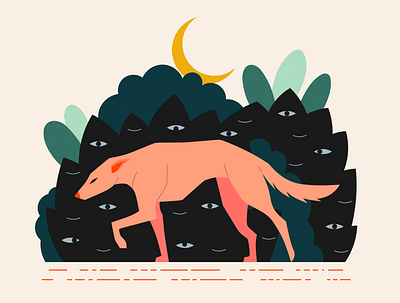 In the shadows adobe illustrator animal book illustration clean flatillustration illustration vector vectorart vectorillustration