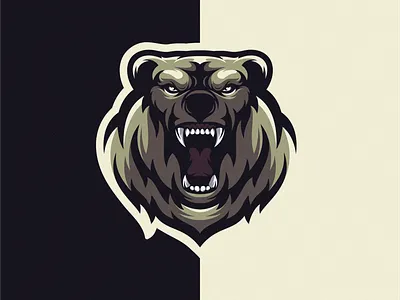 Bear logo design angry animal art bear brand branding character designs esport esports icon logo mascot masculine sports teeth vector