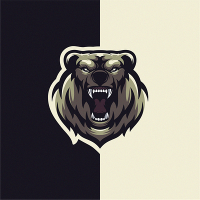 Bear logo design angry animal art bear brand branding character designs esport esports icon logo mascot masculine sports teeth vector