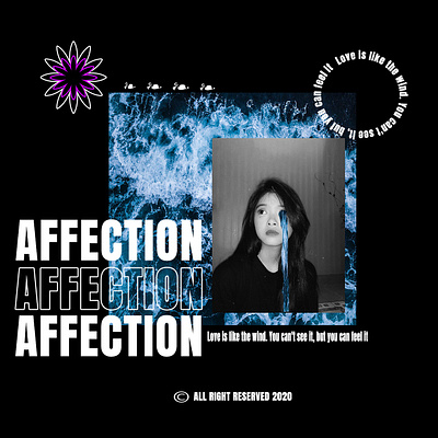 Affection design illustration typography