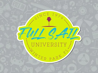 Full Sail University decal 1979 fl florida full sail winter park