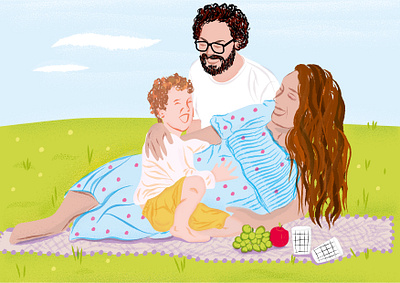 Picnic design family illustration picnic vector