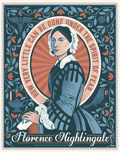 Florence Nightingale Portrait florence nightingale healthcare workers illustration nurse portrait